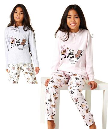Pigiama da bambina in CALDO cotone Il Granchietto GP7139 - SITE_NAME_SEO