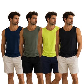 Smanicato uomo in cotone tinta unita GQC 3210 - SITE_NAME_SEO