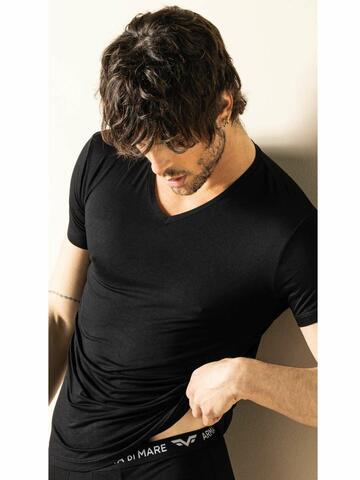 Confezione da 2 T-shirt nere Ventis Uomo Abbigliamento Intimo Magliette intime 