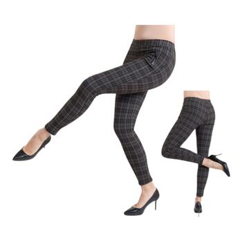 LEGGINGS DONNA FELPATO QUADRETTATO GLADYS PD1928 - SITE_NAME_SEO