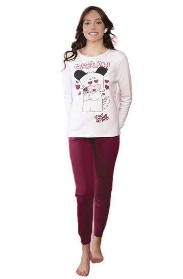 Hello Spank Sabor HSD7361 Women's Warm Cotton Jersey Pajamas - SITE_NAME_SEO