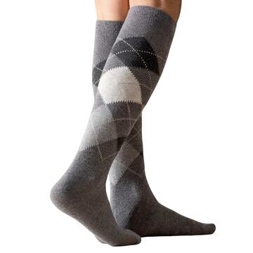 Calza da uomo lunga in cashmere e lana Henry Cotton's HC36714 rombi - SITE_NAME_SEO