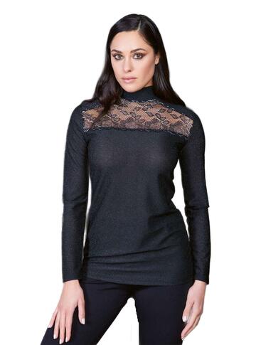 Women's turtleneck underjacket in lace and lurex Intimami ID1273 - SITE_NAME_SEO