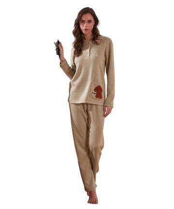 Damenpyjama aus warmem Jersey-Stich Milano Intimami ID1430 - SITE_NAME_SEO