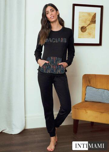 Pigiama donna homewear in jersey cotone caldo Intimami ID957 - SITE_NAME_SEO