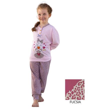 Pigiama da bambina manica lunga in jersey di cotone Irge IKL471 - SITE_NAME_SEO