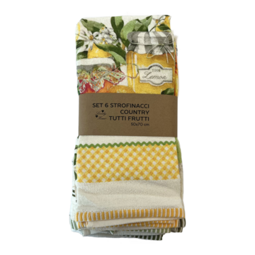 SET 6 STROFINACCI CUCINA SPUGNA TUTTI I FRUTTI LOVELY HOME 50x70 - SITE_NAME_SEO