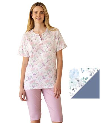 Pigiama donna a manica corta in jersey di cotone Irge MIC2564 - SITE_NAME_SEO