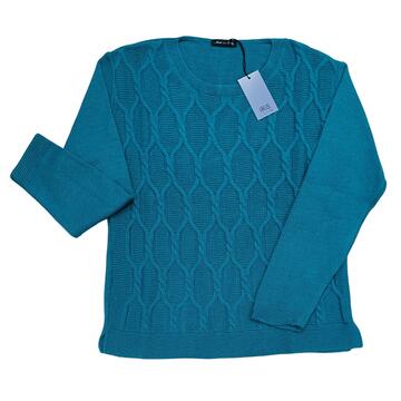 MAGLIONE GIROCOLLO DONNA A TRECCIA IRIS 25316 - SITE_NAME_SEO