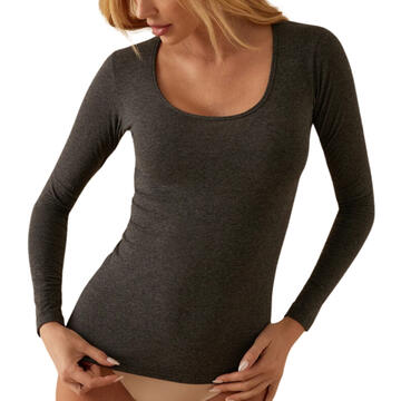 MAGLIA DONNA MANICA LUNGA COTONE ELASTICIZZATO JADEA 4056 - SITE_NAME_SEO