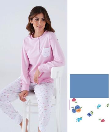 Karelpiu' KC8038 Damen-Pyjama Seraph aus Jersey-Baumwolle - SITE_NAME_SEO