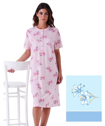 Camicia da notte donna a manica corta Karelpiu' KE0009 - SITE_NAME_SEO
