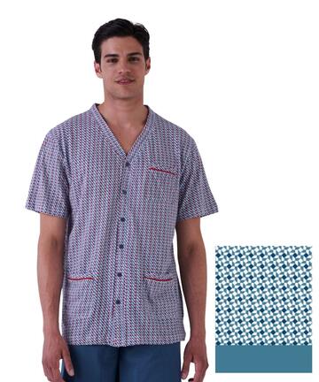 Pigiama uomo aperto a manica corta in jersey di cotone Karelpiu' KE0246 - SITE_NAME_SEO