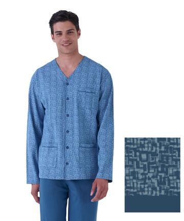 Pigiama uomo aperto in jersey di cotone Karelpiu' KE0253 - SITE_NAME_SEO