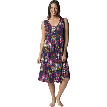 DAMENKLEID AUS VISKOSE MIT BREITEN SCHULTERN UND KNÖPFEN MARILA KF392 - SITE_NAME_SEO