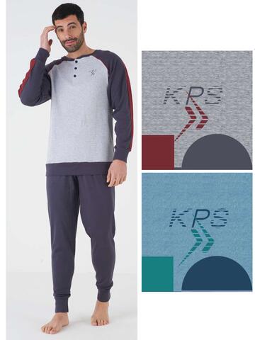 Pigiama uomo in jersey di cotone caldo Karelpiu' KF5136 - SITE_NAME_SEO