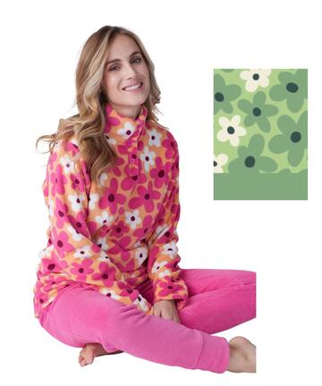 Karelpiu' KF9213 Warmer Damen-Pyjama aus Korallenfleece - SITE_NAME_SEO
