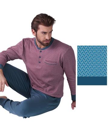 Pigiama uomo in jersey di cotone caldo Karelpiu' KF9303 - SITE_NAME_SEO