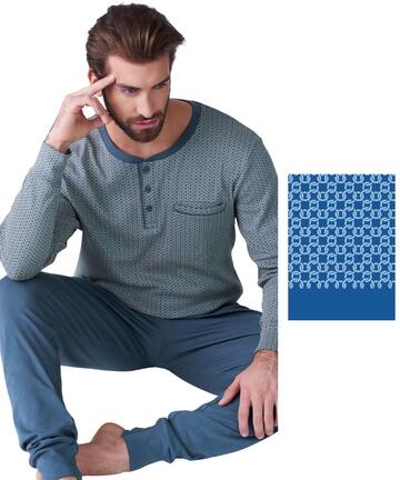 Pigiama uomo in jersey di cotone caldo Karelpiu' KF9306 - SITE_NAME_SEO