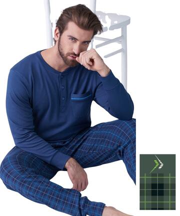 Pigiama uomo in jersey di cotone caldo Karelpiu' KF9330 - SITE_NAME_SEO