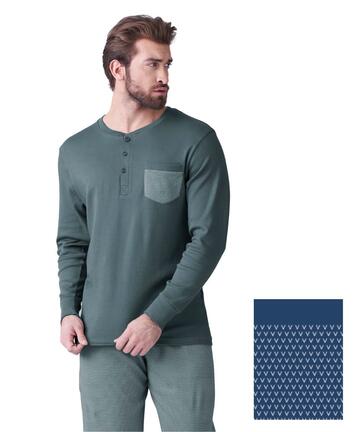 Pigiama uomo in caldo cotone felpato Karelpiu' KF9347 - SITE_NAME_SEO