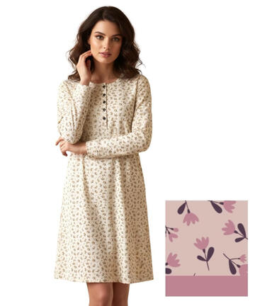 Camicia da notte donna in jersey di cotone caldo Karelpiu' KI1011 - SITE_NAME_SEO