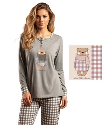 Pigiama donna in jersey di cotone caldo Karelpiu' KI1080 - SITE_NAME_SEO