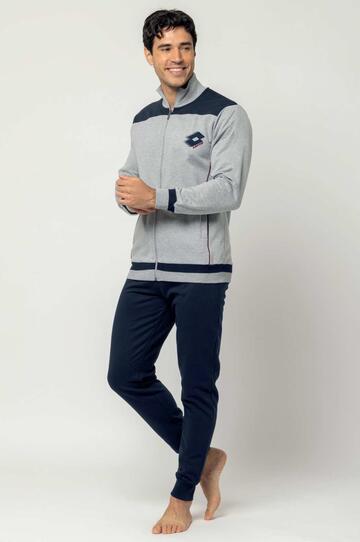 Men's Tracksuit with Zip in Fleece Cotton with Zip Lotto LA2026 - SITE_NAME_SEO