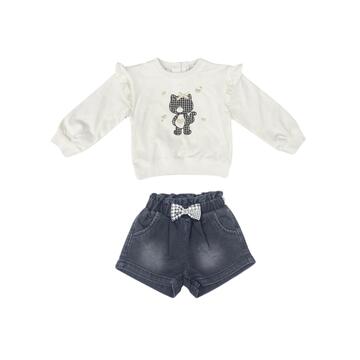 COMPLETO BAMBINA FELPA E SHORT LOLETA LB33042 - SITE_NAME_SEO