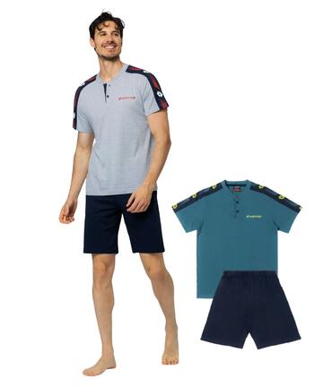 Pigiama uomo corto in jersey di cotone Lotto LP1230 - SITE_NAME_SEO