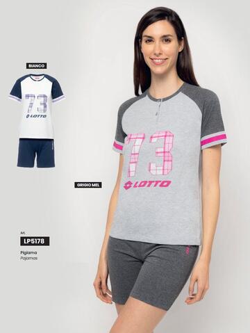 Completo donna corto in jersey di cotone Lotto LP5178 - SITE_NAME_SEO