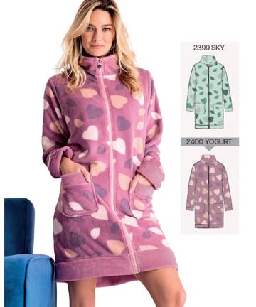 Infiore Love Me LVM672823 Warmer Bademantel aus Korallenfleece für Damen - SITE_NAME_SEO