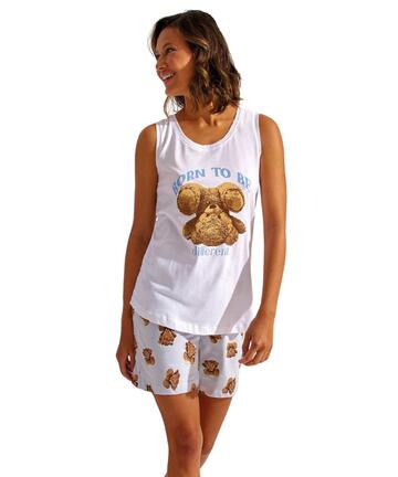 Pigiama donna a spalla larga in jersey di cotone Enrico Coveri EP5252 - SITE_NAME_SEO