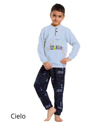 Martellina M2011 Warmer Baumwoll-Wollpyjama für Jungen - SITE_NAME_SEO