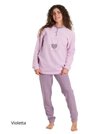 Martellina M4016 Warmer Schlafanzug aus Baumwolle und Wolle für Mädchen - SITE_NAME_SEO
