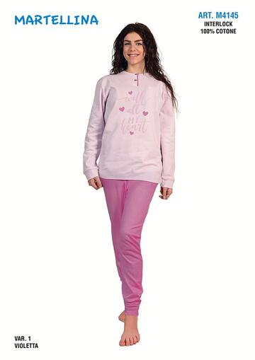 Pigiama da ragazza in CALDO cotone Martellina M4145 - SITE_NAME_SEO