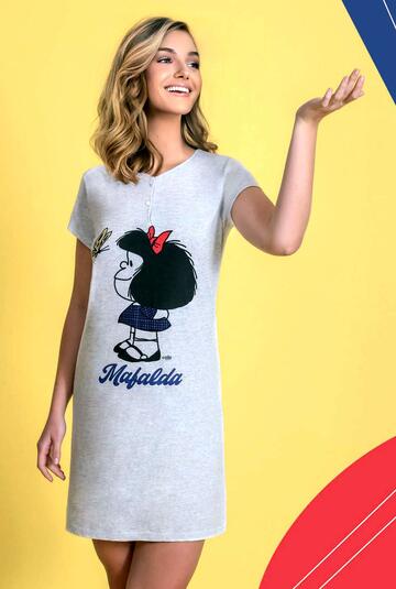 Maxi maglia donna a manica corta in jersey di cotone Mafalda MFD0336 - SITE_NAME_SEO
