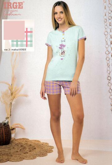 Irge MIC2337 Women's Short Sleeve Cotton Pyjamas - SITE_NAME_SEO