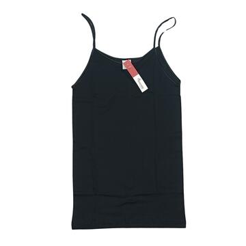 Women's tank top with narrow straps in Scottish thread Moretta T417 size 7-9 Black - SITE_NAME_SEO
