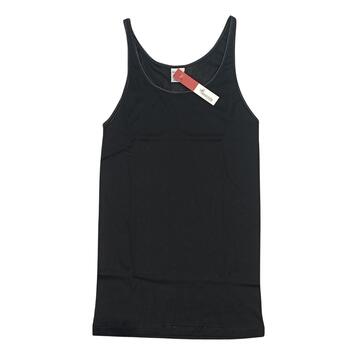 Women's medium shoulder tank top in Scottish yarn Moretta T322 size 7-9 Black - SITE_NAME_SEO