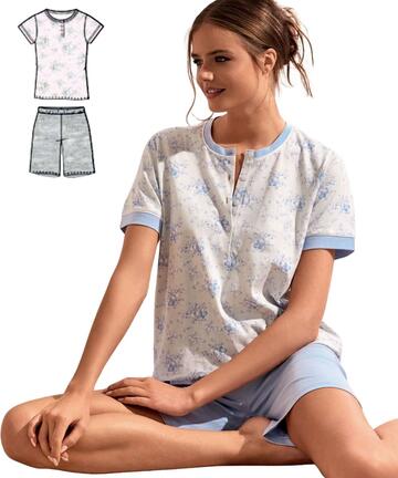 Pigiama donna a manica corta in jersey di cotone Infiore Nuvola NVL654198 - SITE_NAME_SEO