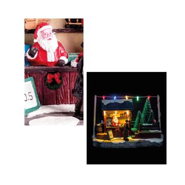 VILLAGGIO BANCHETTO NATALE CON LUCI LED MULTICOLORE - SITE_NAME_SEO