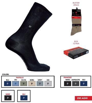 Calzini Da Lavoro Uomo Lunghi Calzettoni Basket Pierre Cardin - 6 Paia, Taglia 40-46, Spugna Calze Uomo Spugna Nere