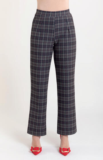 PANTALONE DONNA FELPATO QUADRETTO GLADYS PD1931 - SITE_NAME_SEO