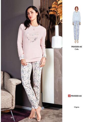 Women's Warm Cotton Jersey Pyjamas Nottingham PG45350 - SITE_NAME_SEO