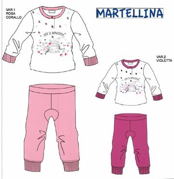 Pigiama da neonata in jersey di cotone Martellina PM10100 - SITE_NAME_SEO