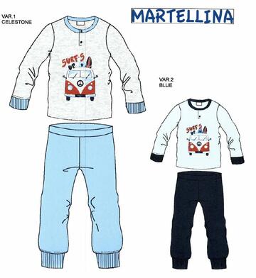 Pigiama bambino in jersey di cotone Martellina PM20206 - SITE_NAME_SEO