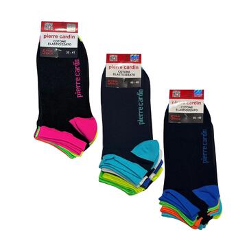 CALZINO PARISCARPA UNISEX FLUO PIERRE CARDIN PC376 (5 PAIA) - SITE_NAME_SEO