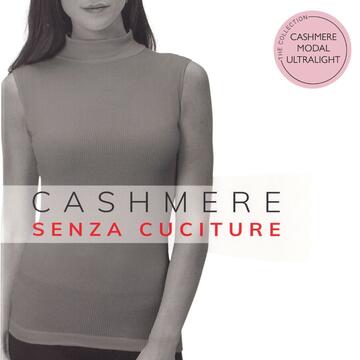 Lupetto donna smanicato in cashmere a costine ultralight Prisco Cash SM - SITE_NAME_SEO