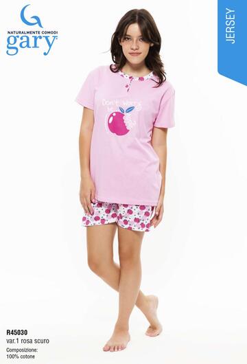 Gary R45030 girls' short-sleeved cotton pajamas - SITE_NAME_SEO